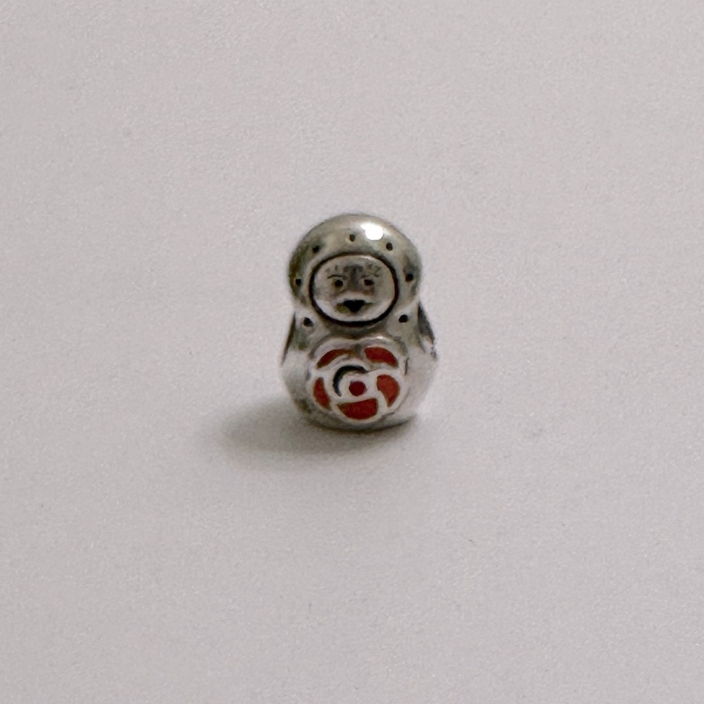 Retired Pandora Matryoshka Nesting Doll Babushka Sterling Silver Charm - Picture 2 of 5